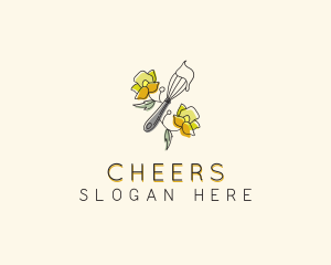 Floral Whisk Baking Logo