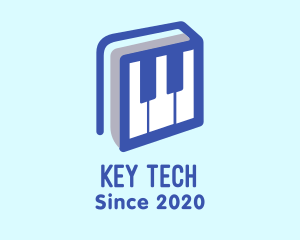 Keyboard - Piano Book Music School logo design