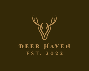 Deer - Wild Deer Horns logo design