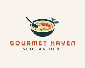 Culinary Prawn Soup logo design