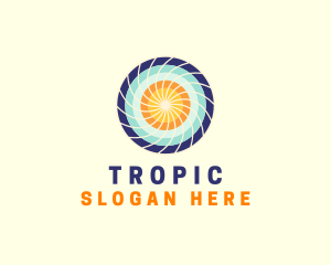 Summer Tropical Vortex logo design