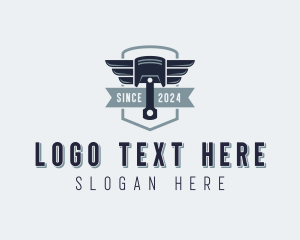 Industrial - Wings Piston Repair logo design