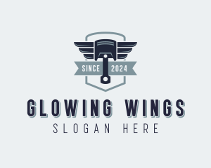 Wings Piston Repair  logo design