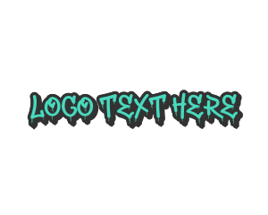 Vlogger - Spray Paint Wordmark logo design