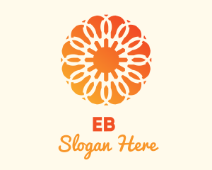 Electric - Orange Solar Flower logo design