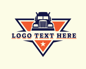 Dump Truck - Logistics Truck Delivery logo design