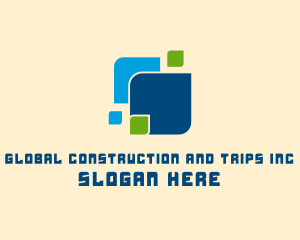 Digital - Digital Networking Squares logo design