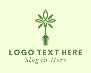 Vegan Fork Restaurant logo design