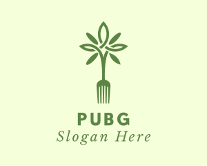 Organic - Vegan Fork Restaurant logo design