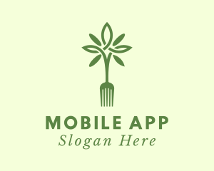 Salad - Vegan Fork Restaurant logo design