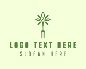 Vegan Fork Restaurant logo design