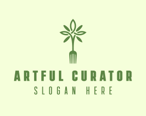 Vegan Fork Restaurant logo design