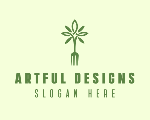 Vegan Fork Restaurant logo design