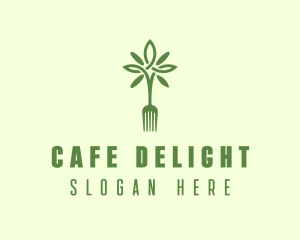 Cafeteria - Vegan Fork Restaurant logo design