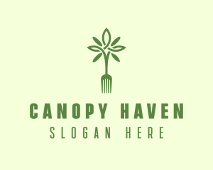 Vegan Fork Restaurant logo design