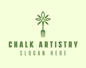 Vegan Fork Restaurant logo design