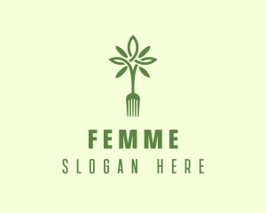 Vegan Fork Restaurant logo design