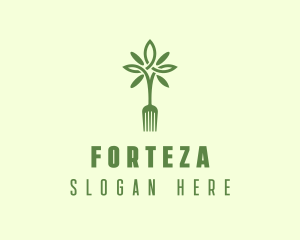 Vegan Fork Restaurant logo design