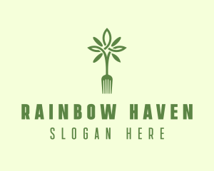 Vegan Fork Restaurant logo design