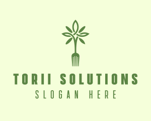 Vegan Fork Restaurant logo design