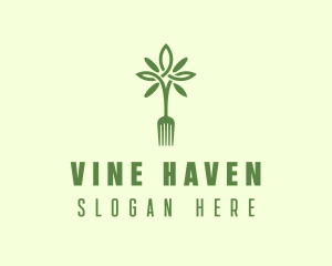 Vegan Fork Restaurant logo design