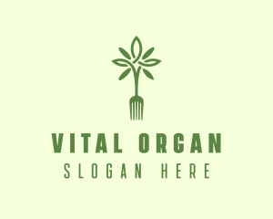 Vegan Fork Restaurant logo design