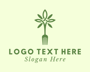 Eatery - Vegan Fork Restaurant logo design