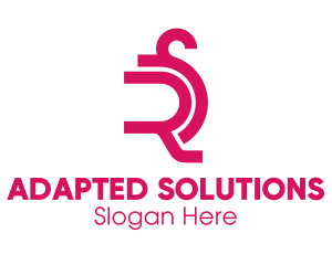 Modern Pink RS logo design