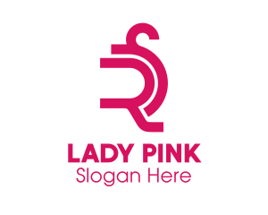 Modern Pink RS logo design