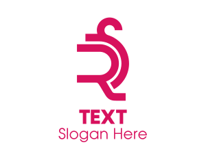 Modern Pink RS logo design