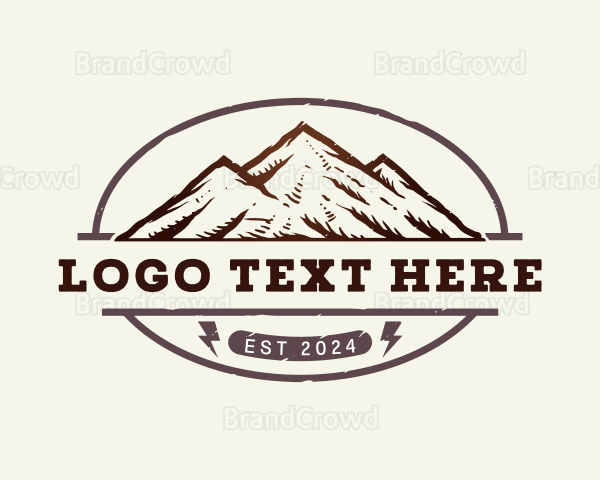 Mountain Climbing Peak Logo