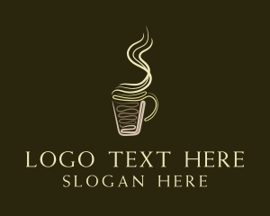 Caffeine - Hot Cup Cafe logo design