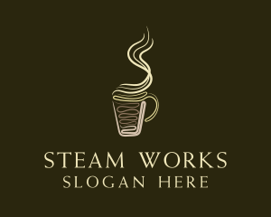 Steam - Hot Cup Cafe logo design