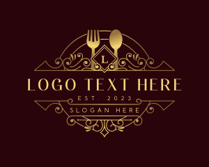 Fork - Luxury Dining Restaurant logo design