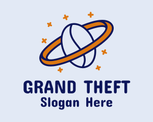 Coffee Orbit Planet  Logo