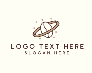 Solar System - Coffee Orbit Planet logo design