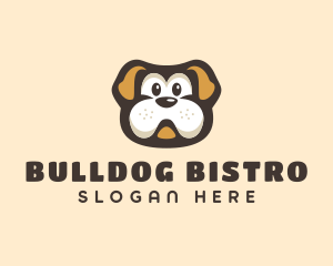 Bulldog Dog Cartoon logo design