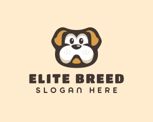 Bulldog Dog Cartoon logo design