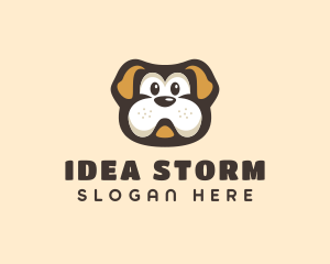 Bulldog Dog Cartoon logo design