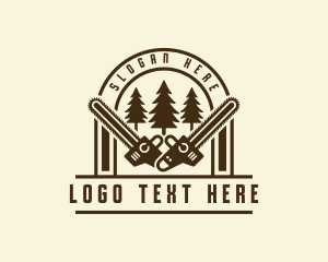 Joinery - Chainsaw Tree Logger logo design