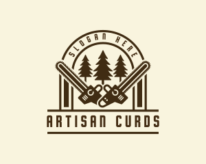 Chainsaw Tree Logger logo design