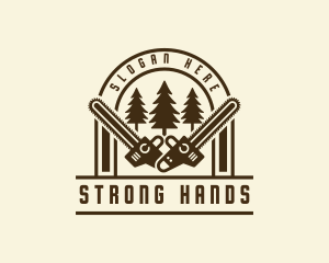 Laborer - Chainsaw Tree Logger logo design