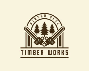 Logger - Chainsaw Tree Logger logo design