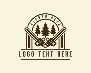 Sawmill - Chainsaw Tree Logger logo design