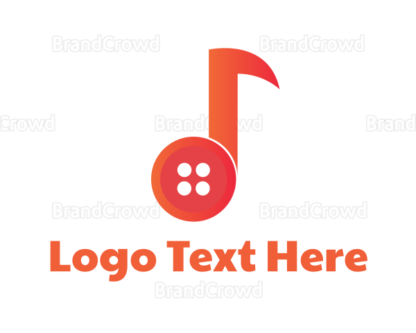 Musical Note Button Logo