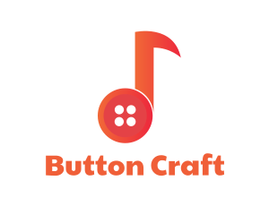 Musical Note Button logo design