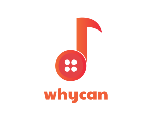 Music - Musical Note Button logo design