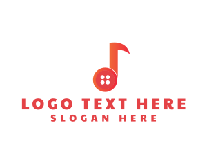 Musical Note - Musical Note Button logo design