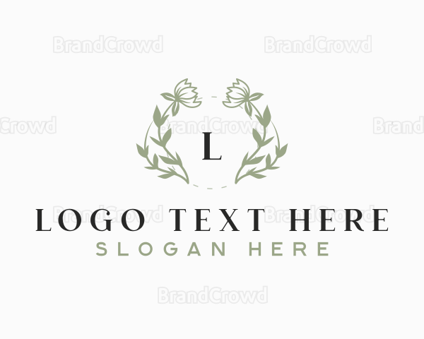 Flower Bloom Wreath Logo