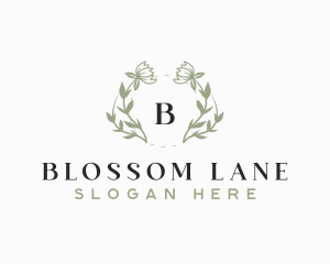 Flower Bloom Wreath logo design